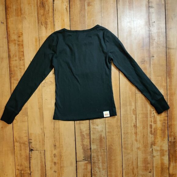 Harajuku Mini black long sleeve ruffle front shirt girls size 10 to 12 Sequins - Picture 4 of 6